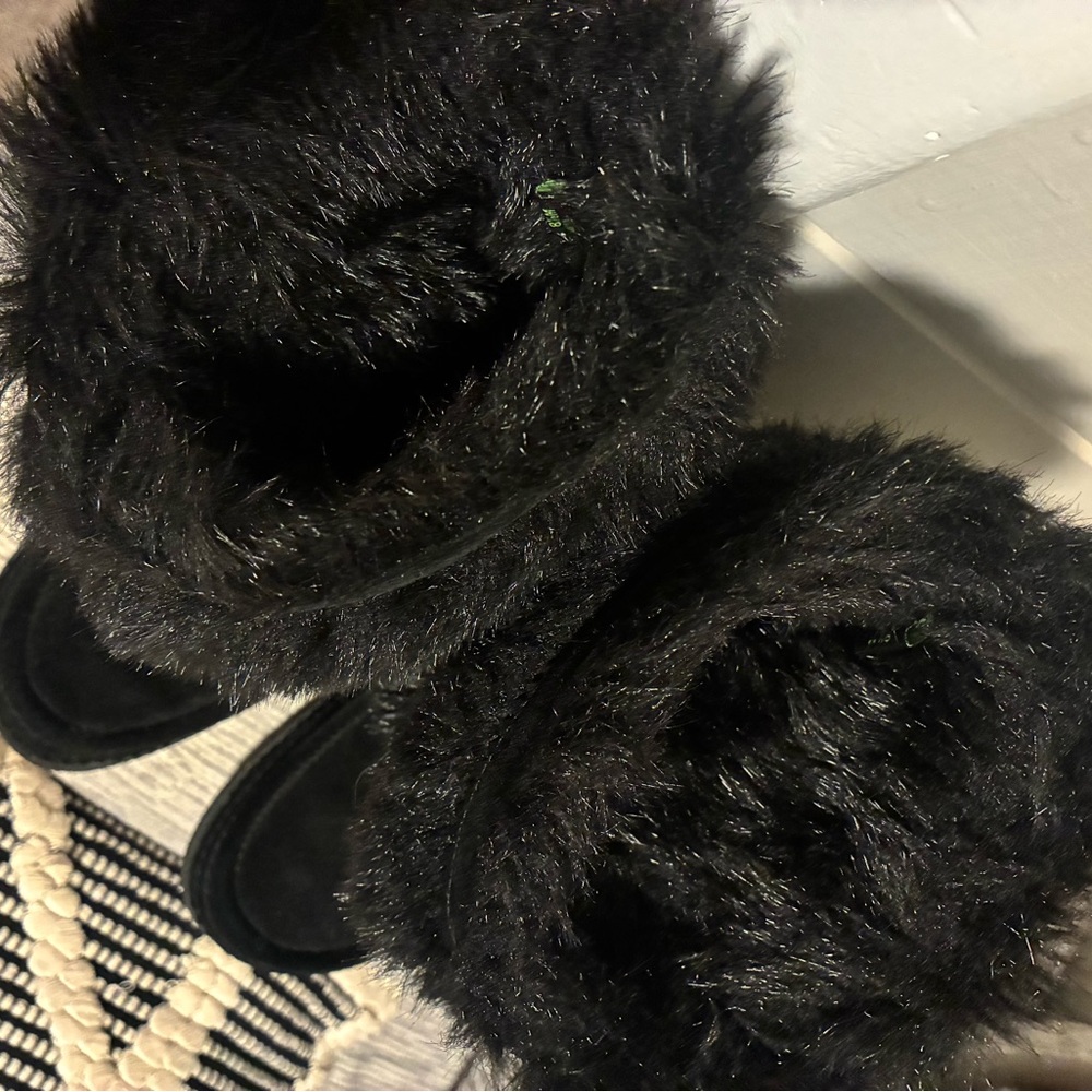 Sam Edelman Black Faux Fur Winter Boots - Picture 15 of 15
